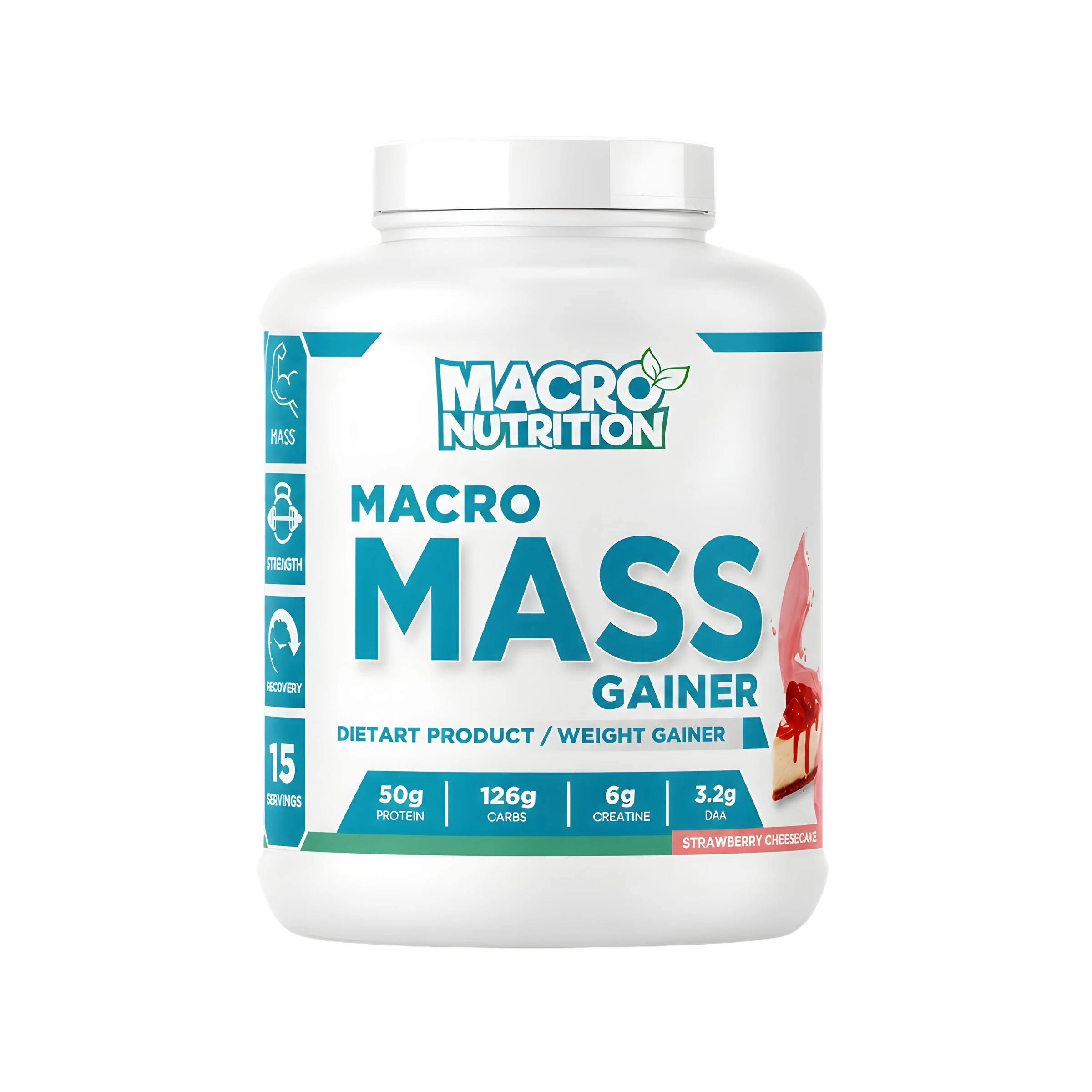 Macro Mass Gainer 3kg — Strawberry Cheesecake