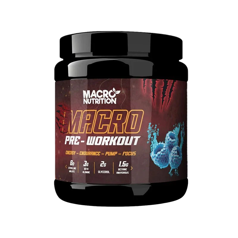 Macro Pre-Workout 480g — Blue Raspberry