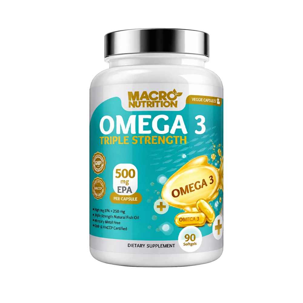 Macro Nutrition Omega 3 Triple Strength 90 Veggie Softgels